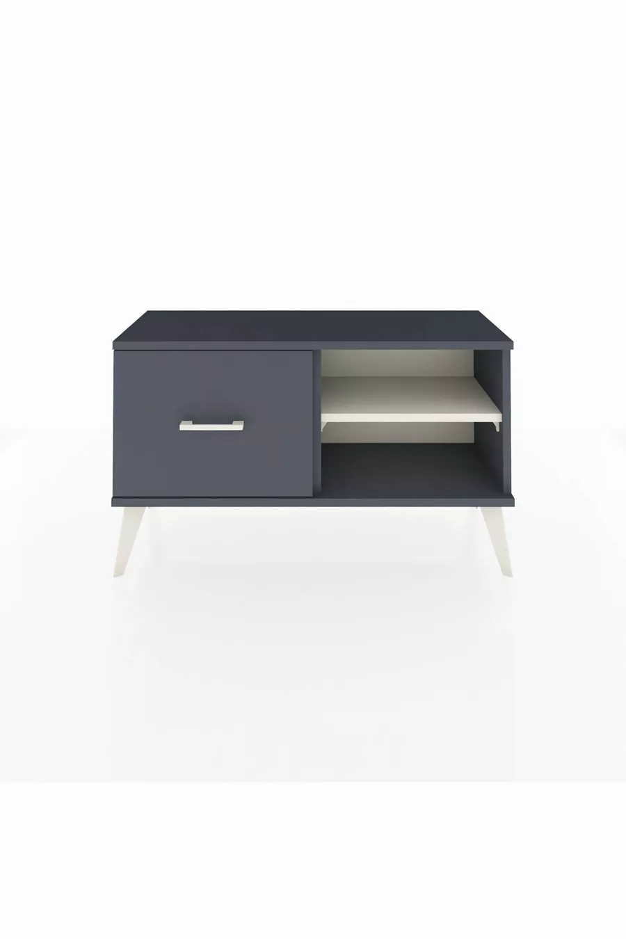 Commode Arges à une étagère et un tiroir Anthracite-Pierre de lune/Anthracite