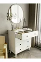 Witte Glanzende Ladekast 4 Laden Country Ladekast Houten Nachtkastje