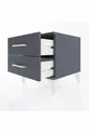 Chevet Hyperion 2 tiroirs Anthracite-Anthracite