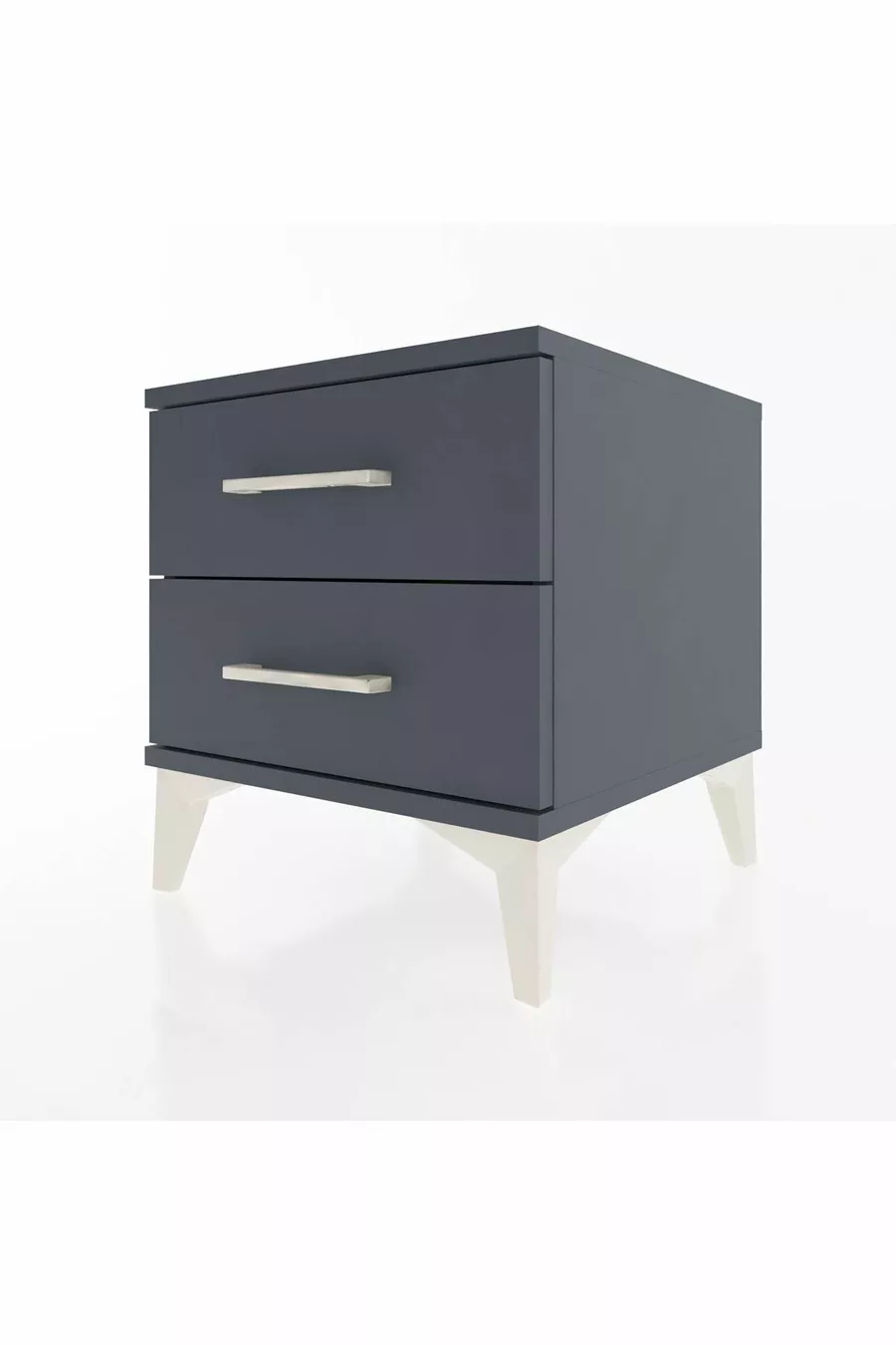 Chevet Hyperion 2 tiroirs Anthracite-Anthracite