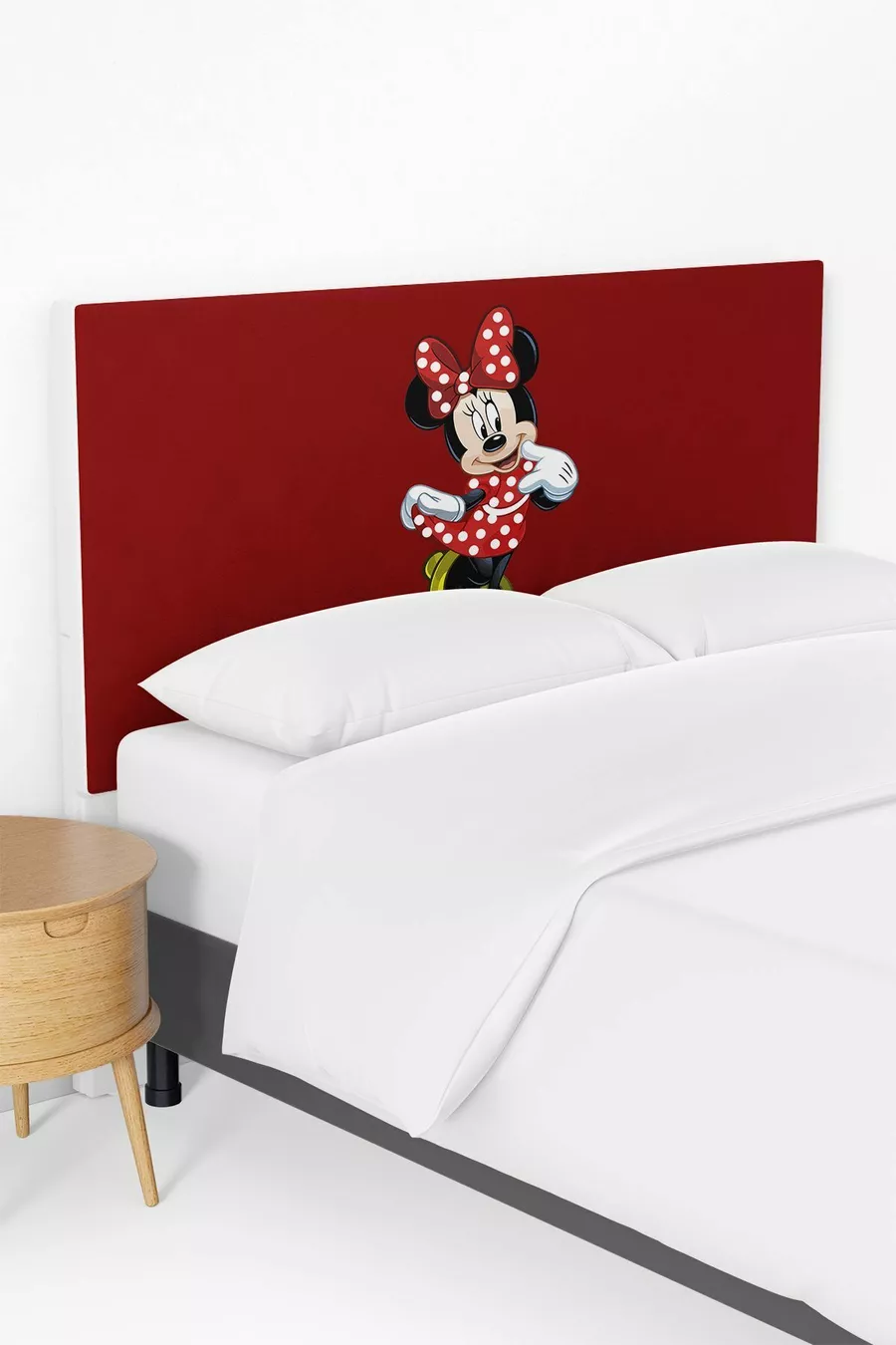 Copri Testiera del Letto Rosso con Motivo Topolino