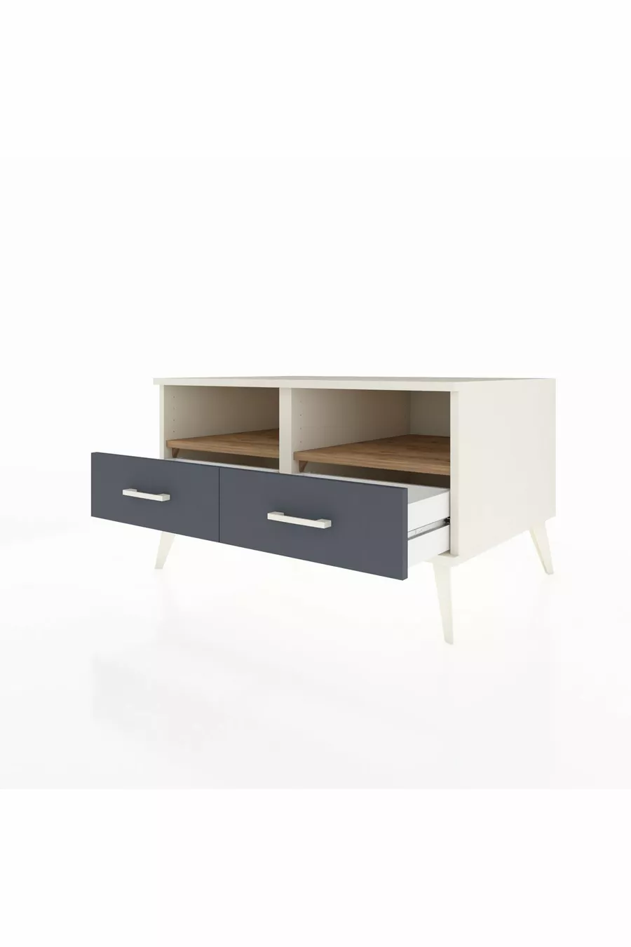Kronos Dresser with 2 Shelves and 2 Drawers Moonstone-Pine/Anthracite