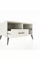 Commode Kronos 2 étagères 1 tiroir Pierre de lune-Anthracite/Pierre de lune