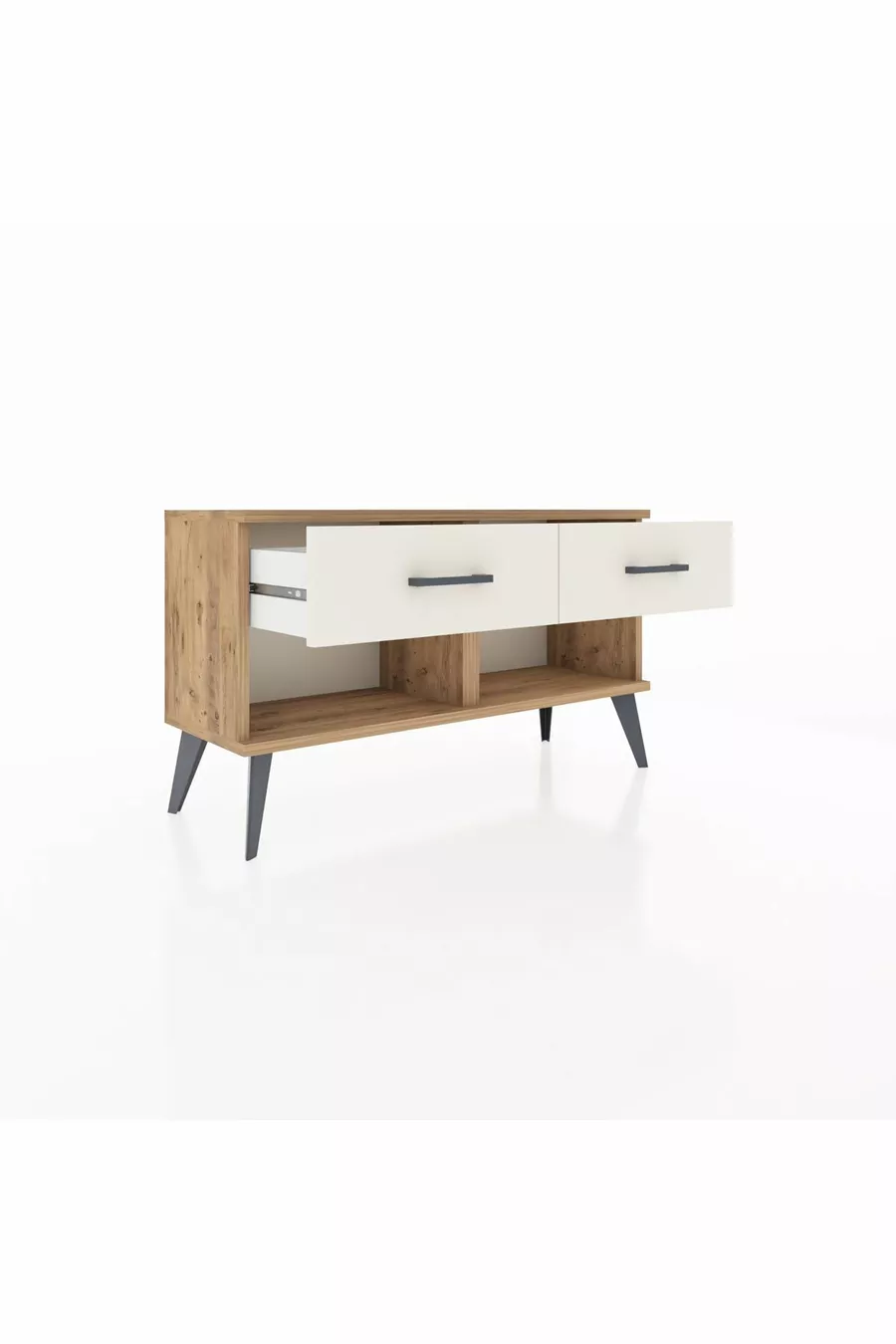 Arges Dresser 2 Drawers Pine-Pine/Onyx