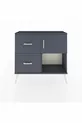 Commode Arges avec une étagère, 2 tiroirs et une porte, Anthracite-Anthracite