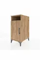 Table de chevet Kronos à 3 étagères avec 1 porte, pin-pin