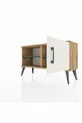 Commode Arges avec 2 étagères et 1 porte en pin - Gris anthracite