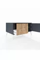 Commode Kronos avec une seule étagère, un tiroir et une porte, Anthracite-Anthracite/Pin