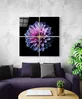 Peinture sur verre Quadro de fleurs violettes