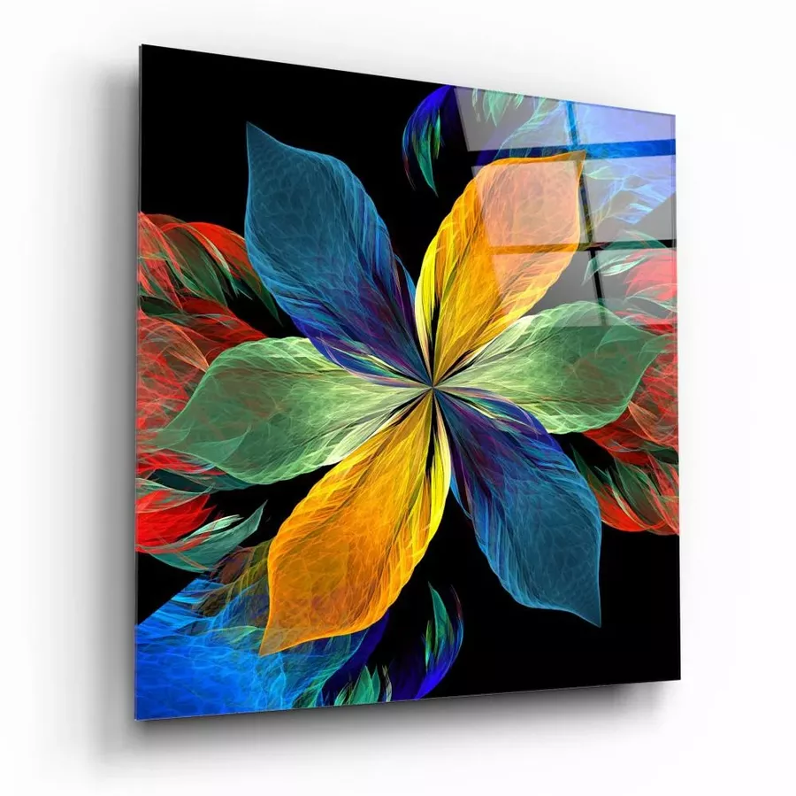 La Peinture sur Verre de Fleurs Colorées