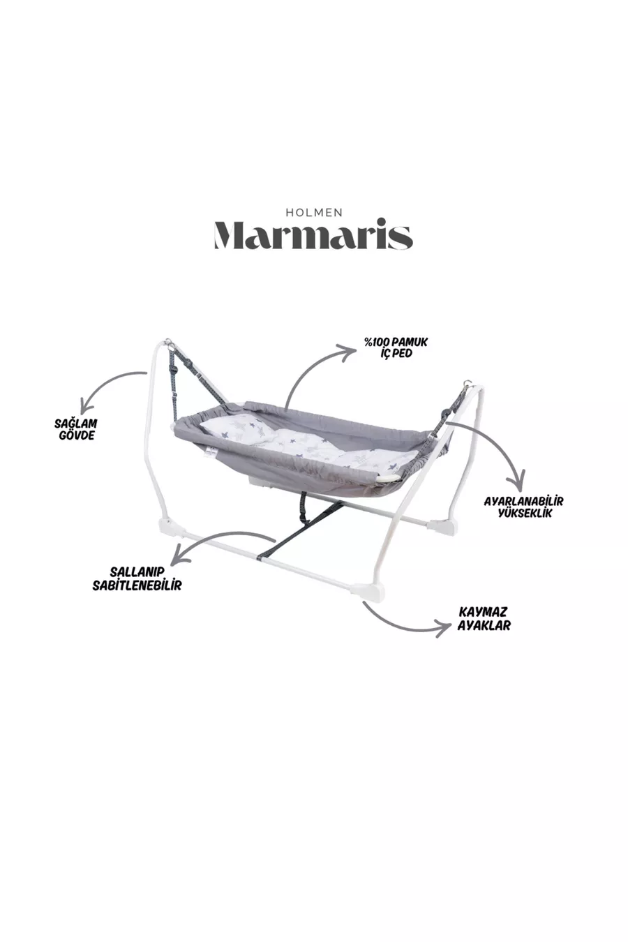 Hamac pour bébé Marmaris - Gris