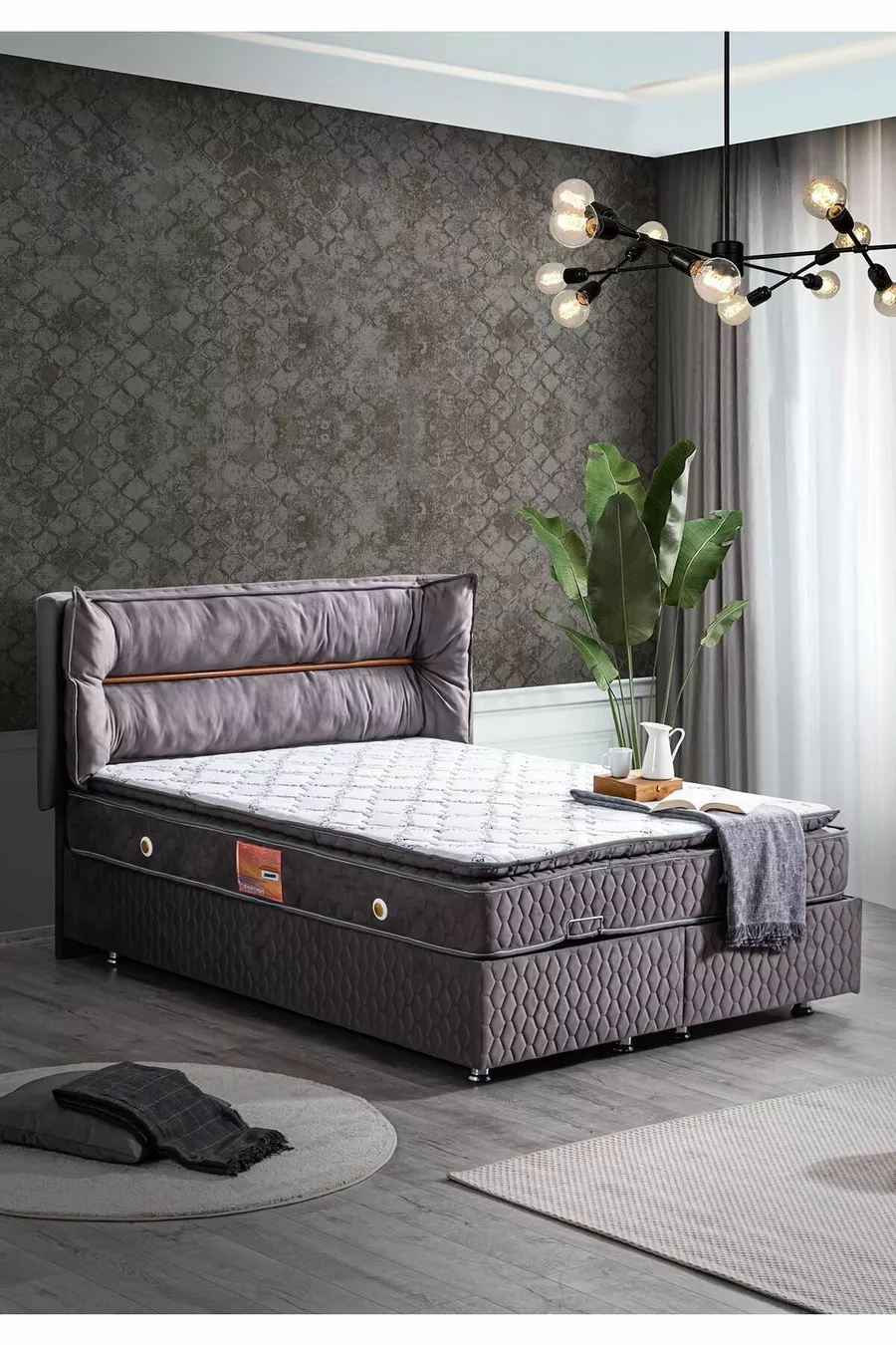 Barcelona Tweeling Set, Dubbel Bedbodem en Hoofdeind Set