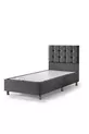 Ensemble de base et tête de lit Vienza pour une personne, anthracite, lot de 2