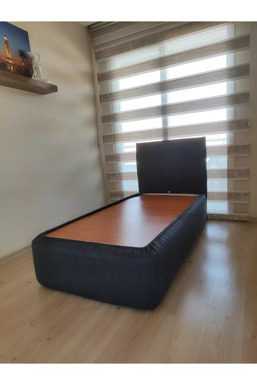 Ensemble Housse de côtés et tête de lit pour sommier double design Sonne