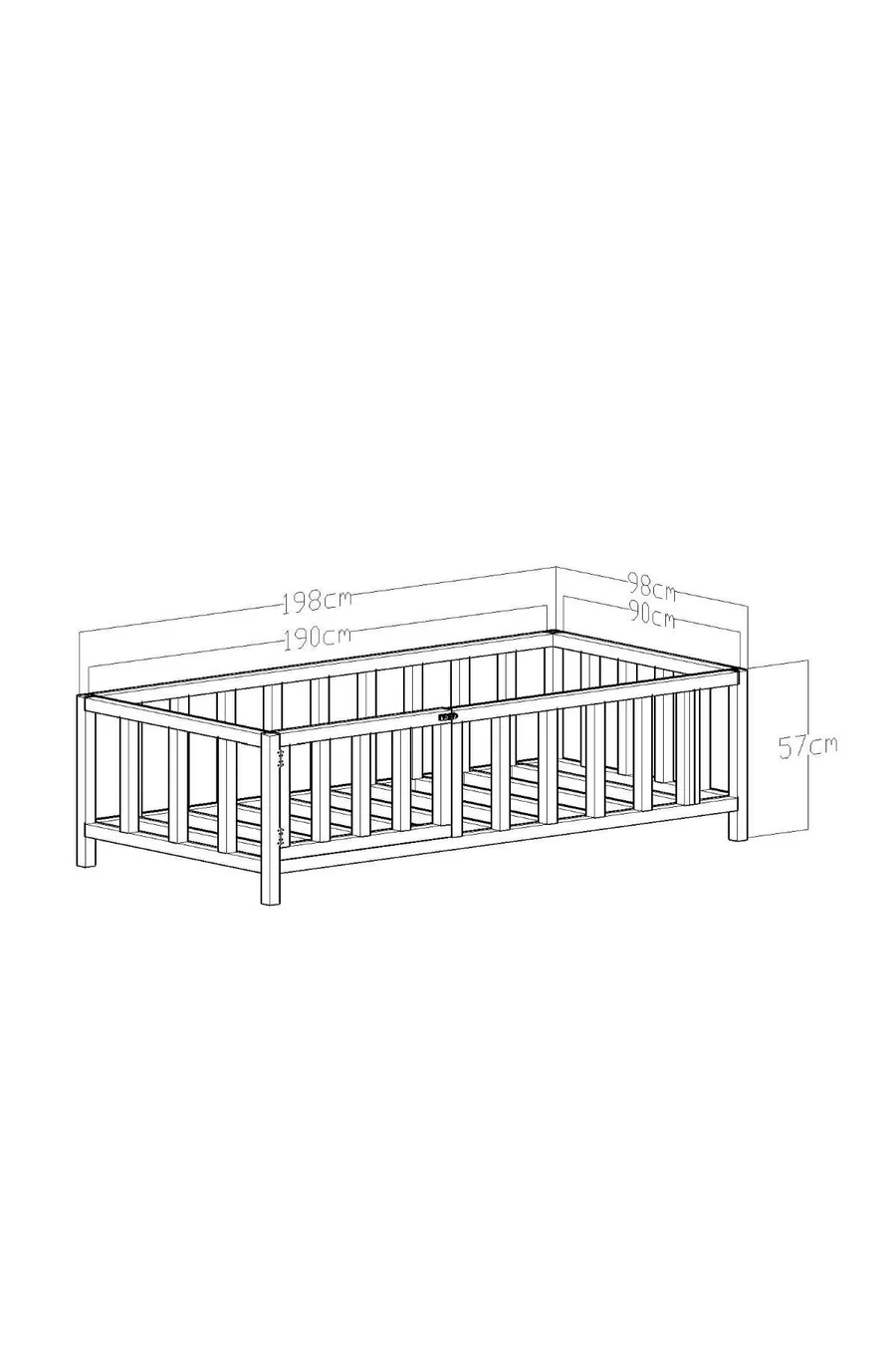 Troy Montessori Bed with White Door *