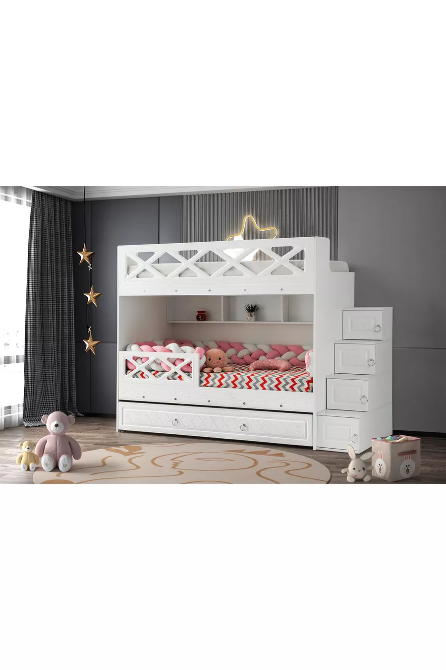 Mars Ranza / 2-piece Bamboo Spring Mattress Included / % MDF