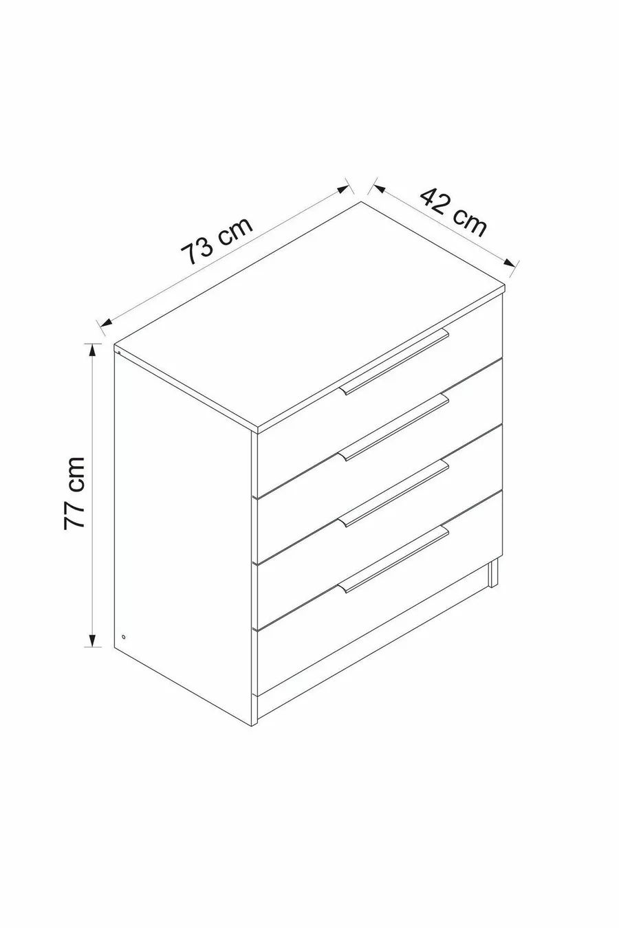 -kale Plus Commode 4 tiroirs dorée