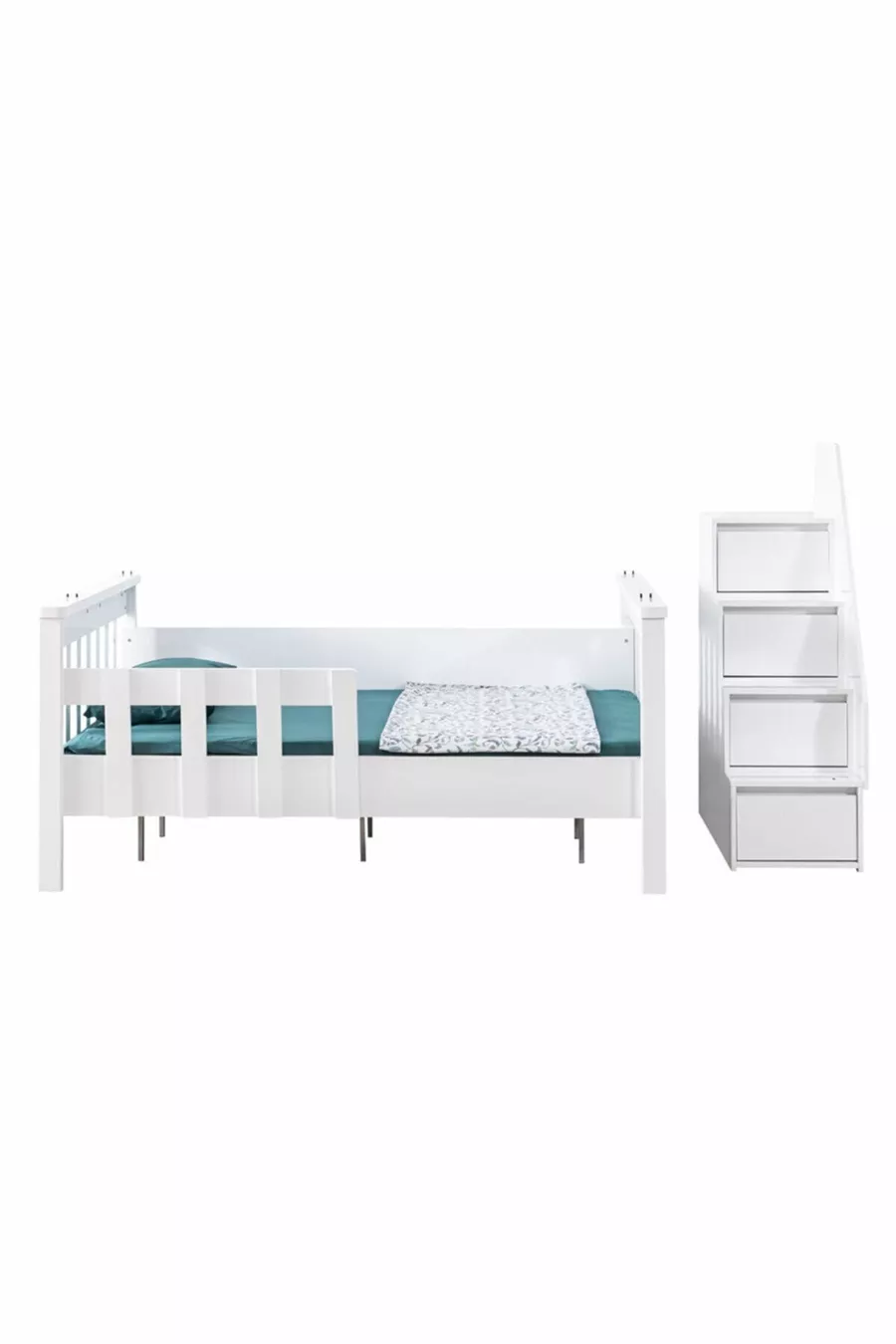 Lit superposé en profilé MDF, Lit superposé Deluxe séparable - Blanc
