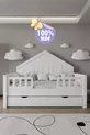 % MDF-Material Kinder-Montessori-Bett mit Nestchen, Weiß