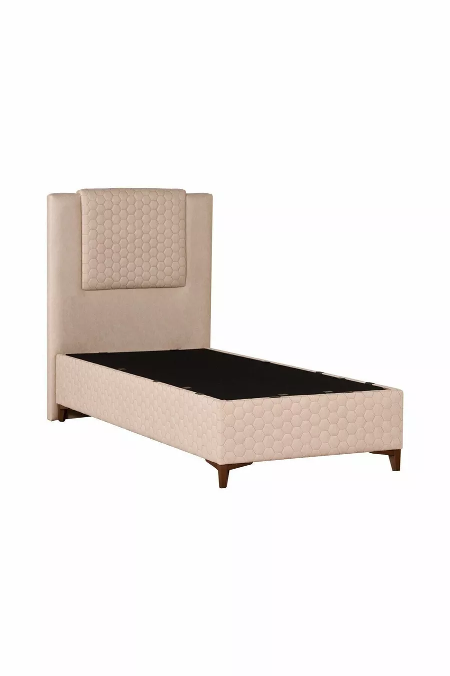 Base ortopédique avec tiroirs crème (TÊTE DE LIT ET MATELAS NON INCLUS)