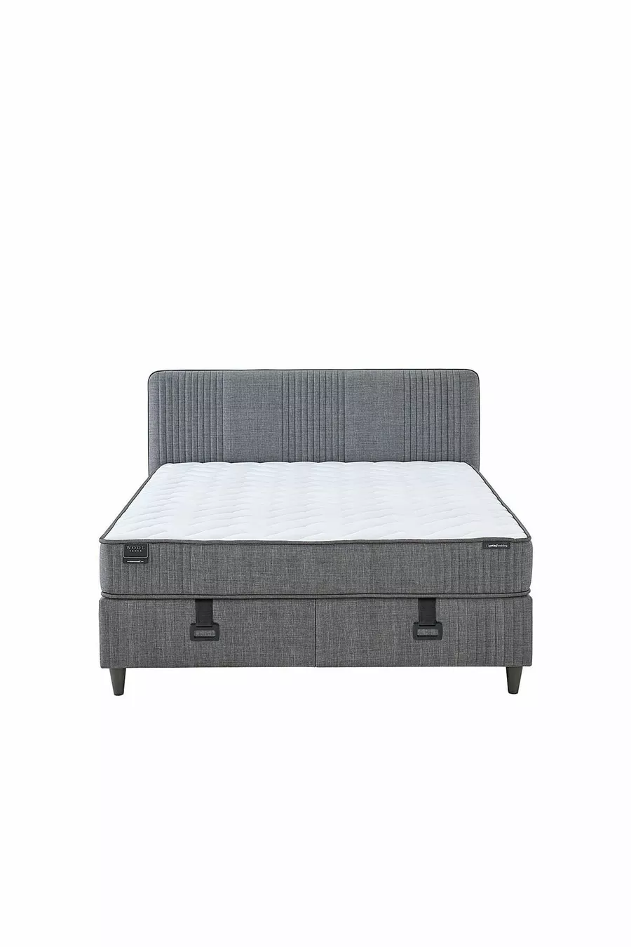 Wool Sense Bettgestell mit Matratze und Kopfteil 3-teiliges Set - Dunkelgrau