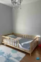 Unisex Montessori Baby- en Kinderbed Natuurlijk Houten Bed