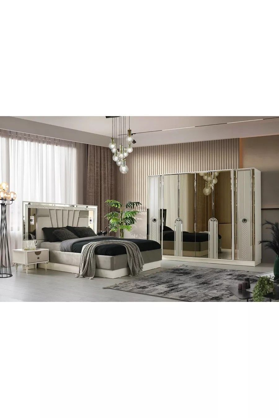 Bahar Mdf Yatak Odası Takımı Bazalı