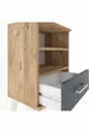 Arges Commode 2-Shelf Single Drawer Pine-Anthracite