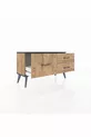 Arges Kommode mit 3 Schubladen Kiefer-Anthrazit/Kiefer