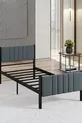 Lit en métal Lotus couleur anthracite, options de taille