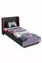 Camera da gioco con letto a castello, letto a castello Gamer con LED, scrivania, armadio e 2 letti comfort