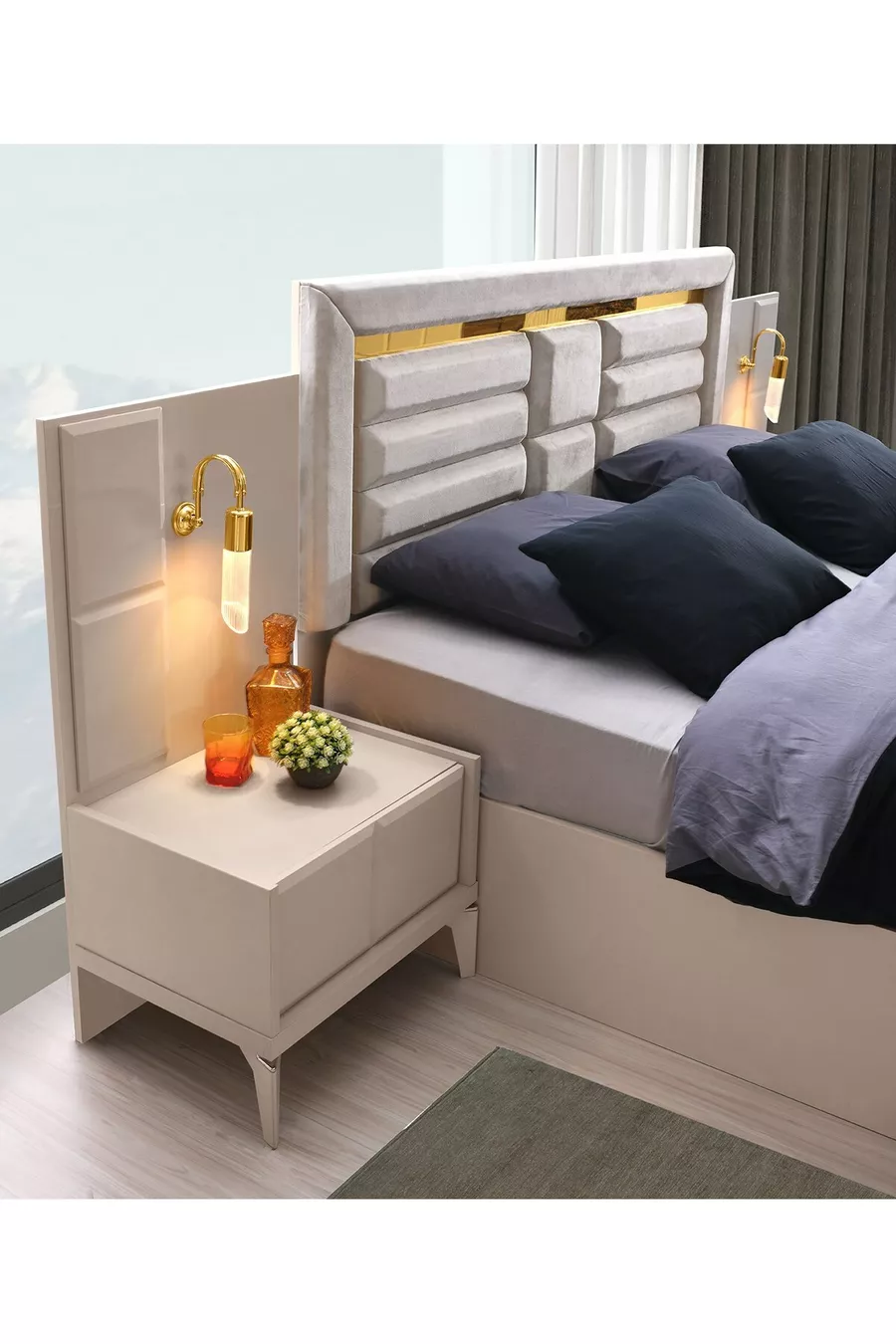 ENSEMBLE DE CHAMBRE À COUCHER BERLIN MDF
