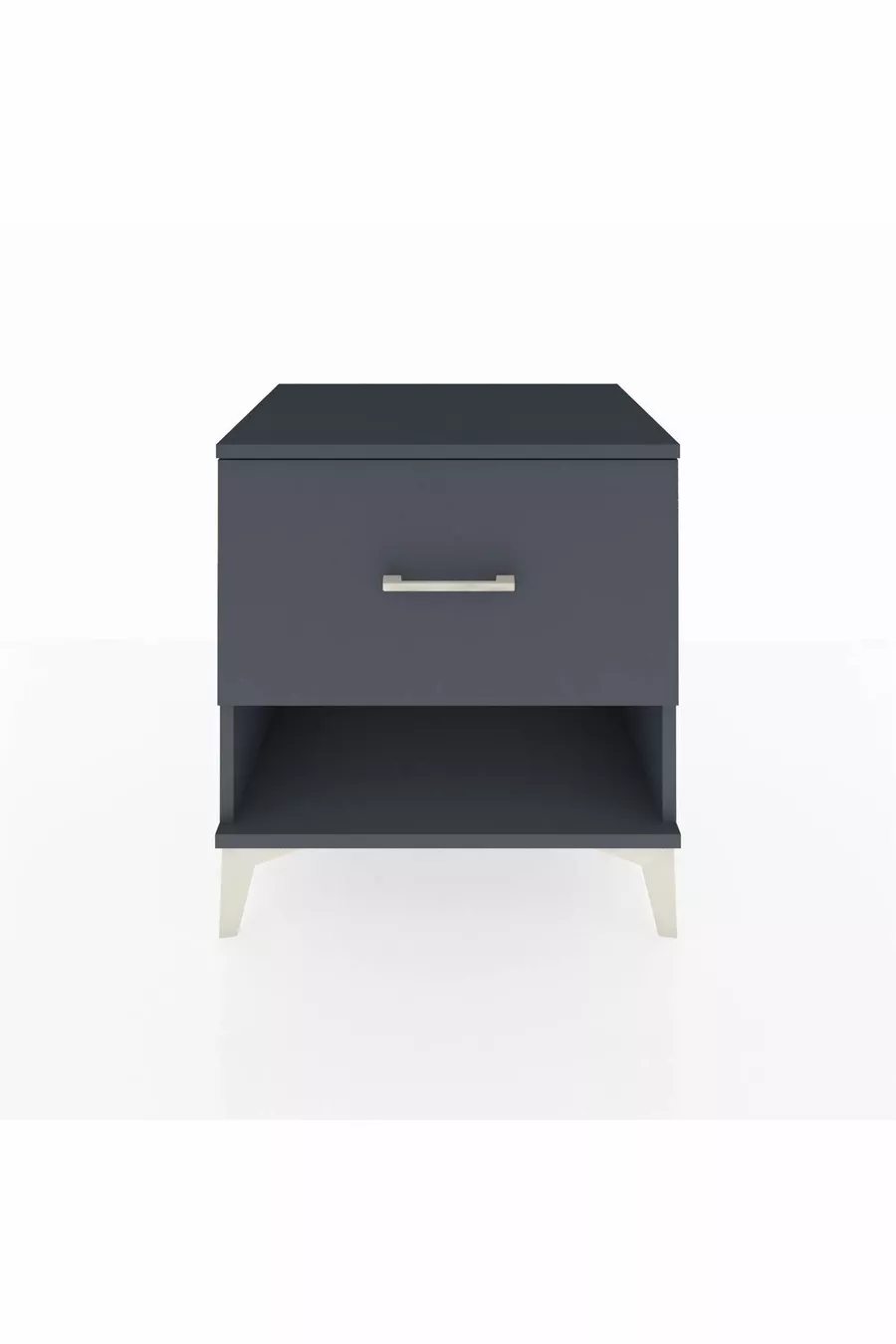 Comodino Hyperion con un cassetto Antracite-Antracite
