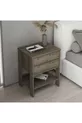 Zen Modern Nachttisch mit 2 Schubladen, Nussbaum