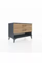 Commode Hyperion 2 tiroirs Anthracite-Sapin