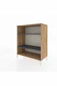 Commode Hyperion 2 étagères Pin-Anthracite