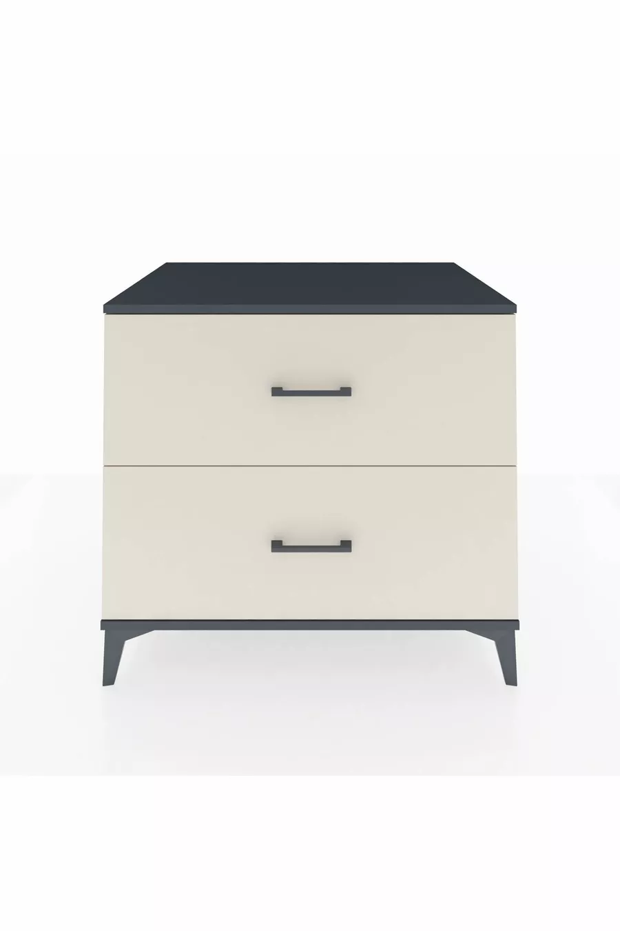 Commode Kronos 2 tiroirs Anthracite-Pierre d'ardoise