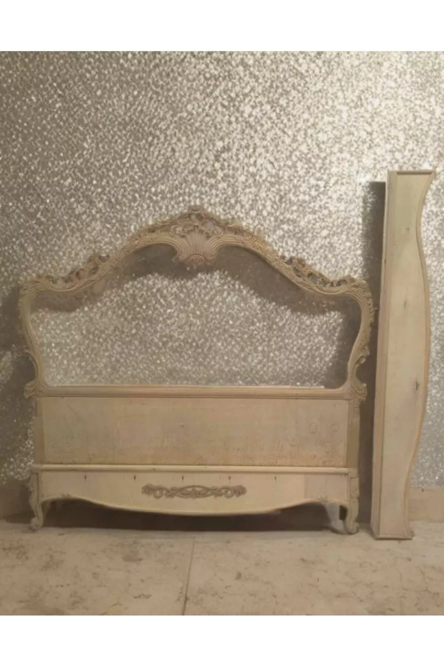 Classic Carved Beech Wood Bed