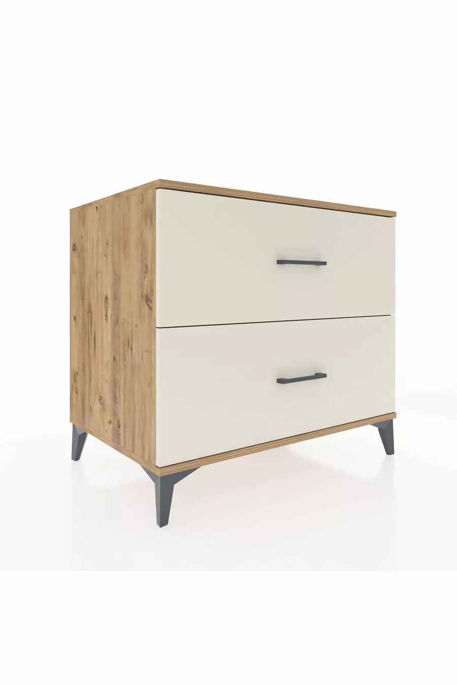 Kronos Dresser 2-Drawer Pine-Onyx