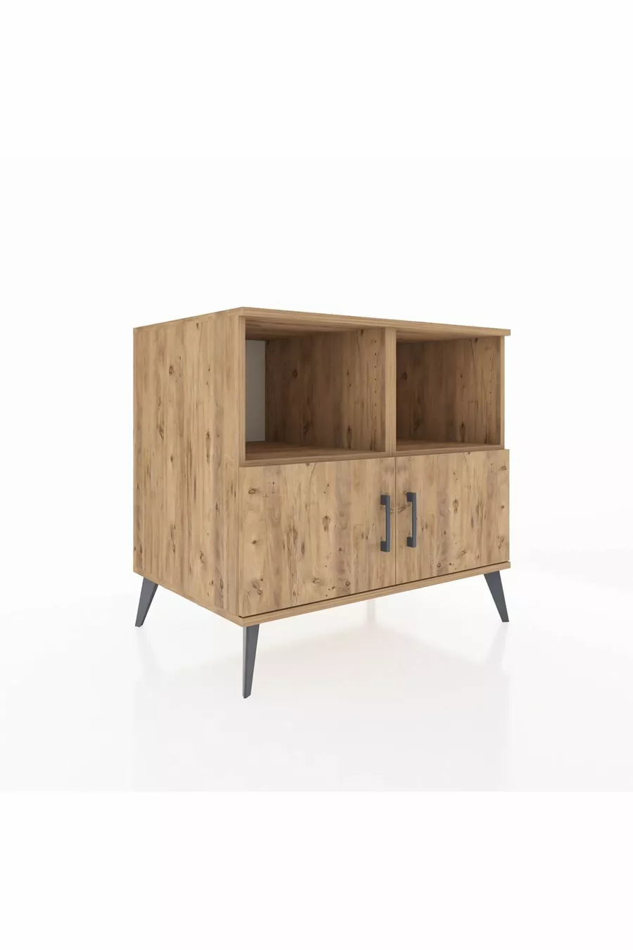 Commode Kronos 2 étagères 2 portes Pin-Pin