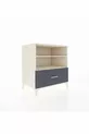 Commode Kronos avec 2 étagères et 1 tiroir Mésolithique-Anthracite
