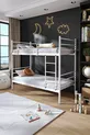 Lit superposé Trend compatible avec matelas, métal blanc séparables