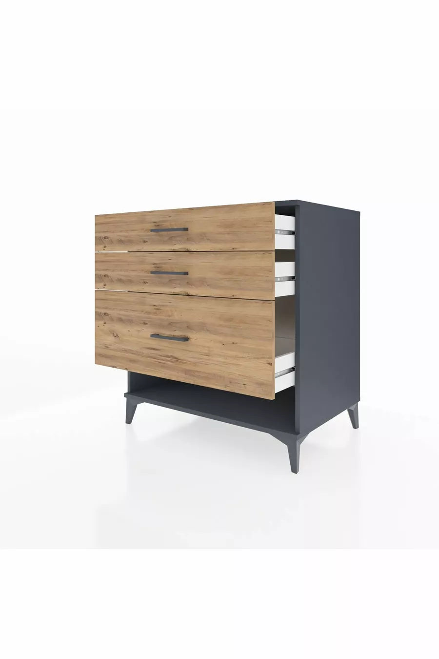 Commode Kronos 3 tiroirs Anthracite-Pin