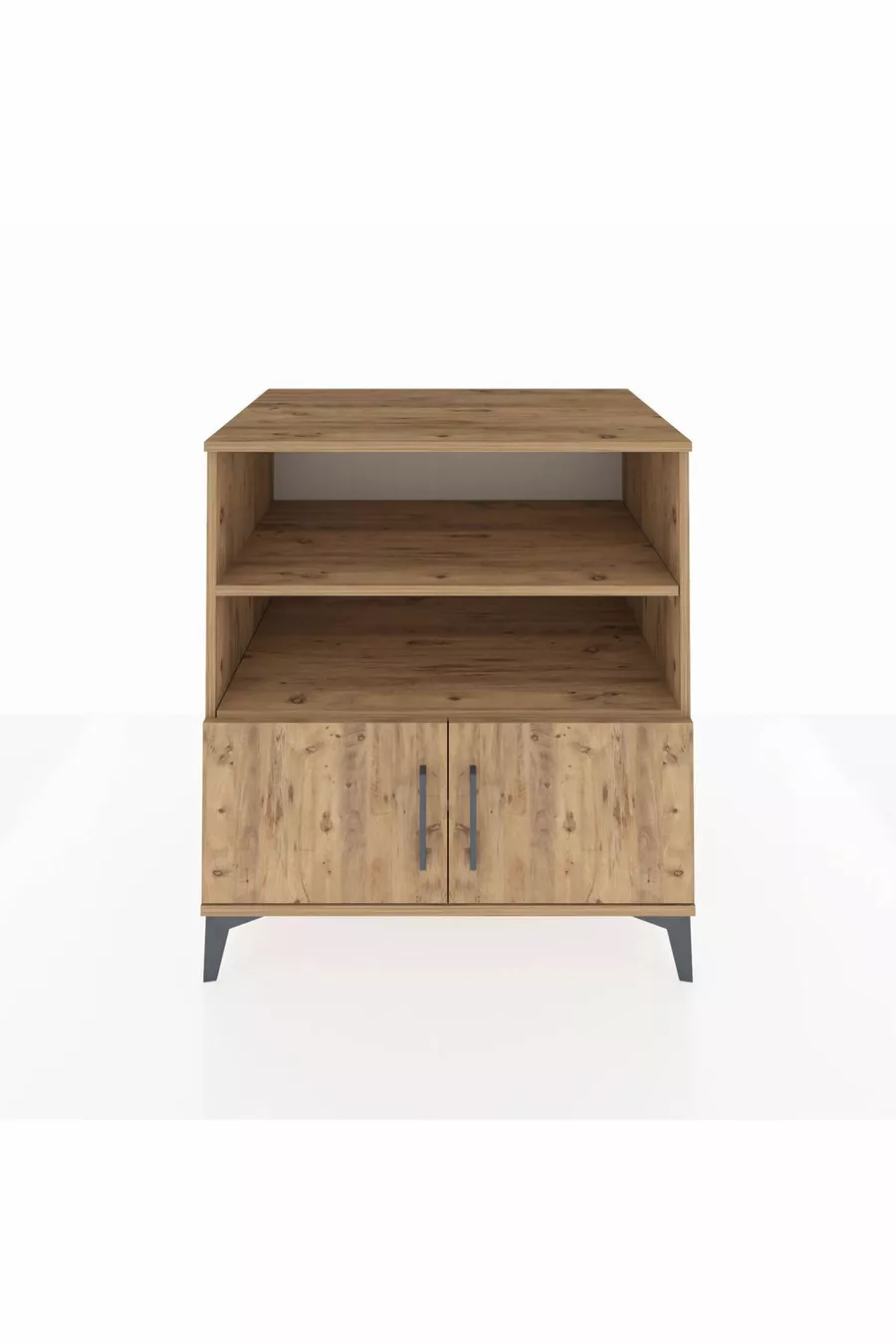 Kronos Kommode 3 Regale 2 Türen Kiefer-Kiefer
