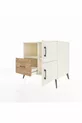 Kronos Dresser 2 Shelves, Single Drawer, 2 Doors, Moonstone-Moonstone/Pine