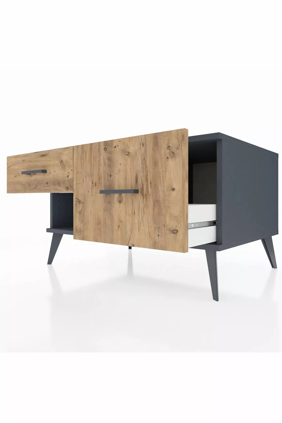 Kronos Dressoir 2 Lades Antraciet-Antraciet/Den