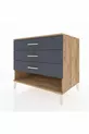 Commode Kronos à 3 tiroirs Pin-Anthracite