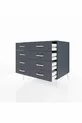 Commode Kronos 8 tiroirs Anthracite-Anthracite