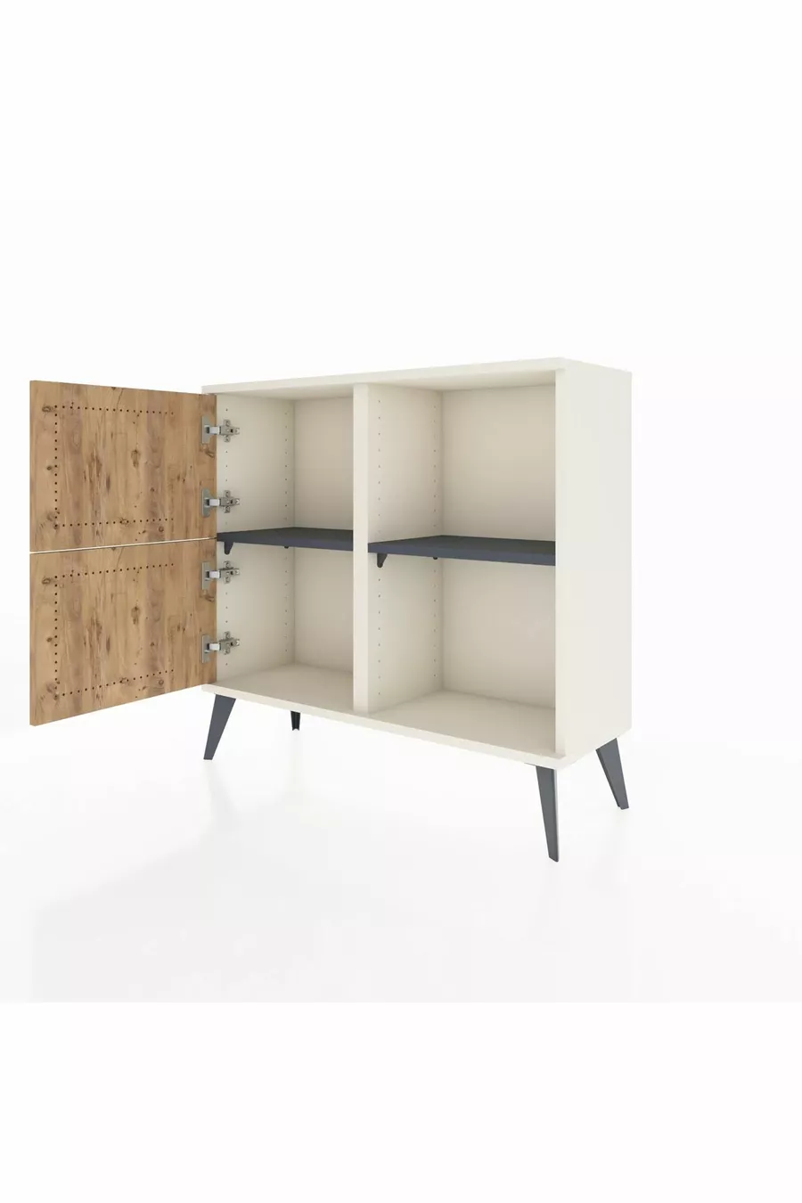 Arges Dressoir 2 Planken 2 Deuren Maansteen-Pine/Antraciet