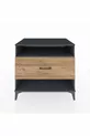 Commode Kronos à une étagère et un tiroir Anthracite-Épicéa